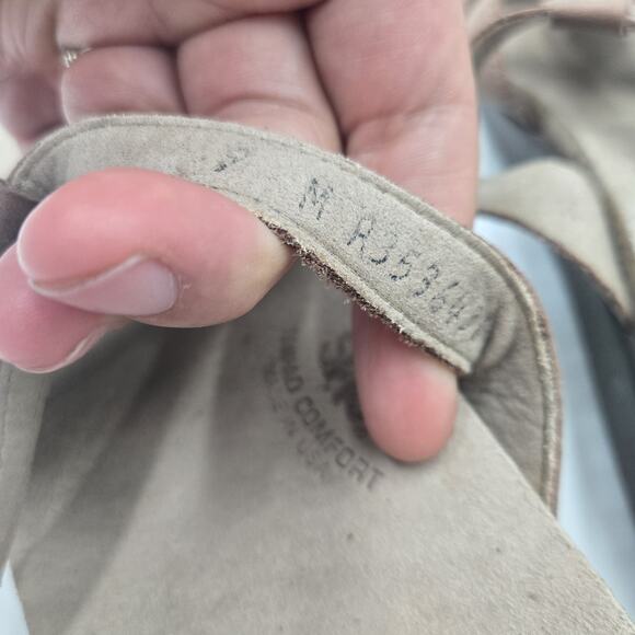 SAS Tripad Comfort Sandals Beige Leather Open Toe Triple Buckle Strap Size 9 M - Picture 5 of 6